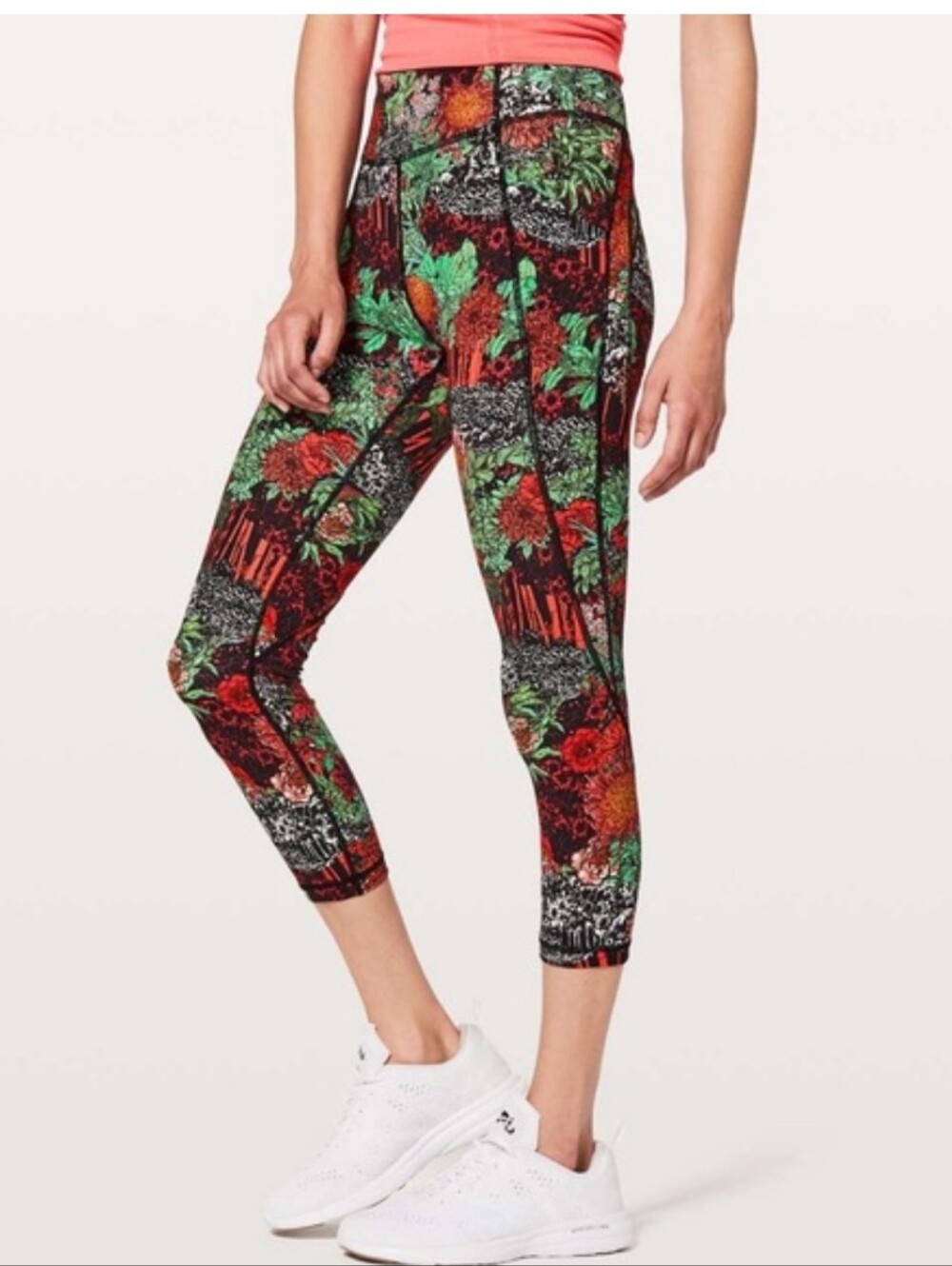 Lululemon Wunder Under High rise Crop Time To swrat Leggings Size 8